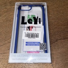 Apple IPhone 8 Plus 7 Plus 6 Plus Capa Transparente Com Acabamento Em Azul Marinho E Vidro C257, usado comprar usado  Enviando para Brazil