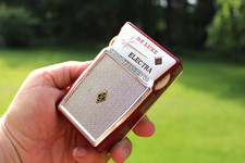 RÁDIO TRANSISTOR VINTAGE ANTIGO DOS ANOS 50 ELECTRA QUASE PERFEITO FUNCIONANDO MEADOS DO SÉCULO 2 CORES comprar usado  Enviando para Brazil