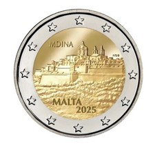 MALTA 2 euro 2025 Ciudad de MDINA  moneda suelta del cartucho comprar usado  Enviando para Brazil