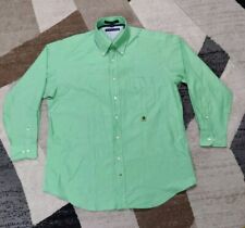 Camisa Tommy Hilfiger Original Oxford Verde Botón Delantero Manga Larga Talla 16 1/2 segunda mano  Embacar hacia Argentina