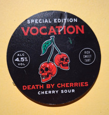 VOCAÇÃO cervejaria DEATH BY CHERRIES artesanal barril bomba de cerveja fonte ale crachá Yorkshire comprar usado  Enviando para Brazil