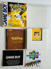 Pokemon Yellow Boxed Nintendo Game Boy VGC CIB PAL Completo Nova Bateria Genuína comprar usado  Enviando para Brazil