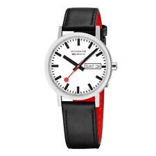 Usado, Relógio feminino Mondaine clássico data do dia 36 mm aço mostrador branco A667.30314.11SBB comprar usado  Enviando para Brazil