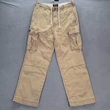 Calça Abercrombie Fitch Masculina 31x30 Bronzeada Carga Baggy Fadiga Militar Vintage Ano Novo comprar usado  Enviando para Brazil