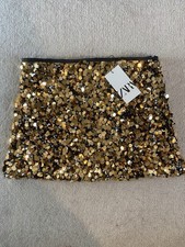 Zara gold sequinned for sale  LONDON