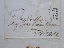 Ferrara 1830 lettera usato  Faenza