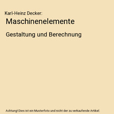 Maschinenelemente gestaltung b gebraucht kaufen  Trebbin