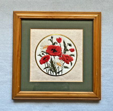 Vintage framed embroidered for sale  PRESTON