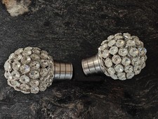 Pair brushed silver for sale  HITCHIN