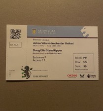 Aston villa manchester for sale  MACCLESFIELD