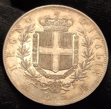 Scudo lire 1871 usato  Roma