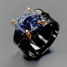 Usado, Anel de safira azul joia prata esterlina 925 tamanho 6,5/R428892 comprar usado  Enviando para Brazil