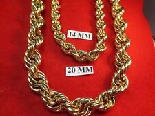 61cm-76.2cm Bling 16MM & 20MM 14KT Placcato Oro Run DMC Bling Collana di Corda comprar usado  Enviando para Brazil