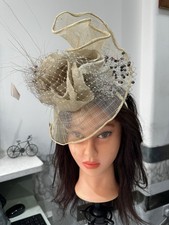 Champagne garden fascinator for sale  LONDON