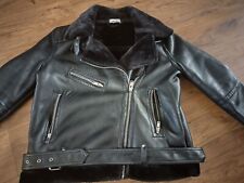 Topshop black leather for sale  SHEFFORD