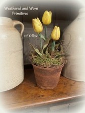 Primitive yellow potted for sale  Omaha