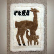 "Alfombra hecha a mano de piel real de llama de alpaca 29"" x 39""" segunda mano  Embacar hacia Argentina