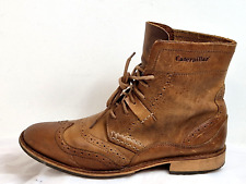 mens leather caterpillar boots for sale  MILTON KEYNES