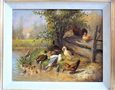 ölgemälde holz enten gebraucht kaufen  Alsbach, Deesen, Nauort