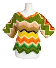 SUÉTER AFEGÃO VINTAGE CROCHÊ HIPPIE BOHO ARTE POPULAR MOD NÚCLEO DE FADA CAPRICHOSO MOD comprar usado  Enviando para Brazil