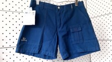 Bermuda Bermuda Vintage Anos 80 BILLABONG Azul Algodão Bordado Bolsos Tamanho-5 W-34", usado comprar usado  Enviando para Brazil