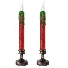  2 Pcs Hochzeitsdekoration Kerzen LED Stumpenkerzen Rote LED-Kerzen, usado comprar usado  Enviando para Brazil