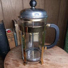 Cafeteira vintage Pyrex/Corning prensa francesa com êmbolo tom dourado, usado comprar usado Cafeteira vintage Pyrex/Corning prensa francesa com êmbolo tom dourado, usado comprar usado  Enviando para Brazil