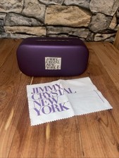 Estojo de ÓCULOS DE SOL Jimmy Crystal New York XL roxo concha dura, tons de pano comprar usado  Enviando para Brazil