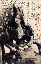 Cartão postal fotográfico Cleo De Merode Noruega atriz cabelo longo encaracolado estúdio RPPC CÓPIA comprar usado  Enviando para Brazil