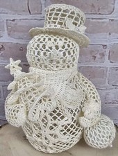 Handmade crochet snowman for sale  Glenville