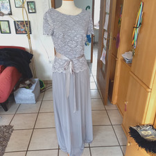 Langes graues kleid gebraucht kaufen  Deutschland