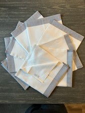 9 guardanapos de hotel para restaurante CASAROVEA 100% algodão branco 22x22” feitos na Itália novos, usado comprar usado  Enviando para Brazil