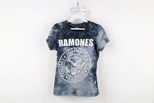 Camiseta Vintage Anos 90 Y2K Feminina Lavagem Ácida Média The Ramones Band Manga Curta comprar usado  Enviando para Brazil
