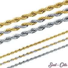 Rope Kette aus Edelstahl Kordelkette Panzerkette Zopfkette gold silber bicolor  comprar usado  Enviando para Brazil