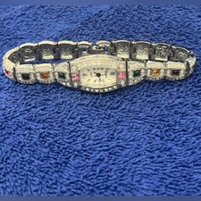 Relógio social feminino Bejeweled aço inoxidável. comprar usado  Enviando para Brazil