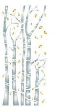 Plantilla XL Plateada Blanca Abedul Árboles - Plantilla de Pintura de Pared Bosque 14 x 31 pulgadas segunda mano  Embacar hacia Mexico