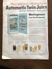 Revista de geladeira vintage década de 1950 Ad Westinghouse Frost Free comprar usado  Enviando para Brazil