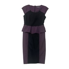 Vestido basco tamanho 8 XS peplum preto e roxo trabalho escritório festa boné manga comprar usado  Enviando para Brazil