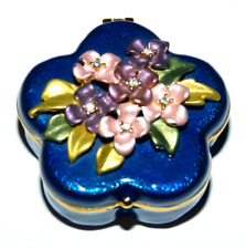 Blue enamelled floral for sale  MARKET RASEN