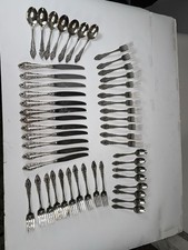 CONJUNTO DE 48 peças de talheres de aço inoxidável padrão ornamentado comunitário Oneida ~ comprar usado CONJUNTO DE 48 peças de talheres de aço inoxidável padrão ornamentado comunitário Oneida ~ comprar usado  Enviando para Brazil