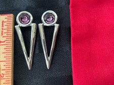Brincos triangulares de cristal roxo Swarovski marca My Way UNO de 50 comprar usado  Enviando para Brazil