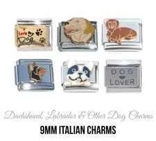 Dije italiano para perros y razas de perros - Se adapta a pulseras clásicas italianas de 9 mm segunda mano  Embacar hacia Mexico