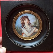 Miniature portrait femme d'occasion  Limoges-