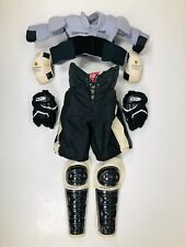 Junior Mediano Equipo Espinilla Pantalones Guantes de Hombro Codo JR Hockey sobre Hielo Kit Almohadillas segunda mano  Embacar hacia Argentina