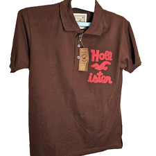 Camisa polo masculina vintage Hollister Califórnia grande logotipo M marrom COM ETIQUETAS comprar usado  Enviando para Brazil