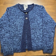 Cardigã feminino Curio tamanho pequeno. Dois botões de metal de malha azul/marinho comprar usado  Enviando para Brazil