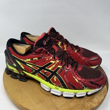 Tênis de corrida Asics Gel Sendai 2 alto risco vermelho amarelo preto masculino EUA 14 T4A1N, usado comprar usado  Enviando para Brazil