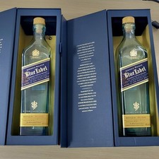 Lote 2 Johnnie Walker Blue Label garrafa vazia de uísque escocês com caixa de exibição comprar usado  Enviando para Brazil