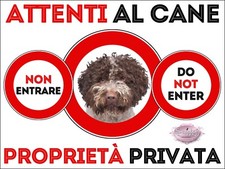 Targa cartello attenti usato  Magione