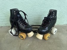 Vintage 1983 Riedell Sure Grip Patins de Couro Preto Rodas Belair Crianças Tamanho 12Y comprar usado  Enviando para Brazil